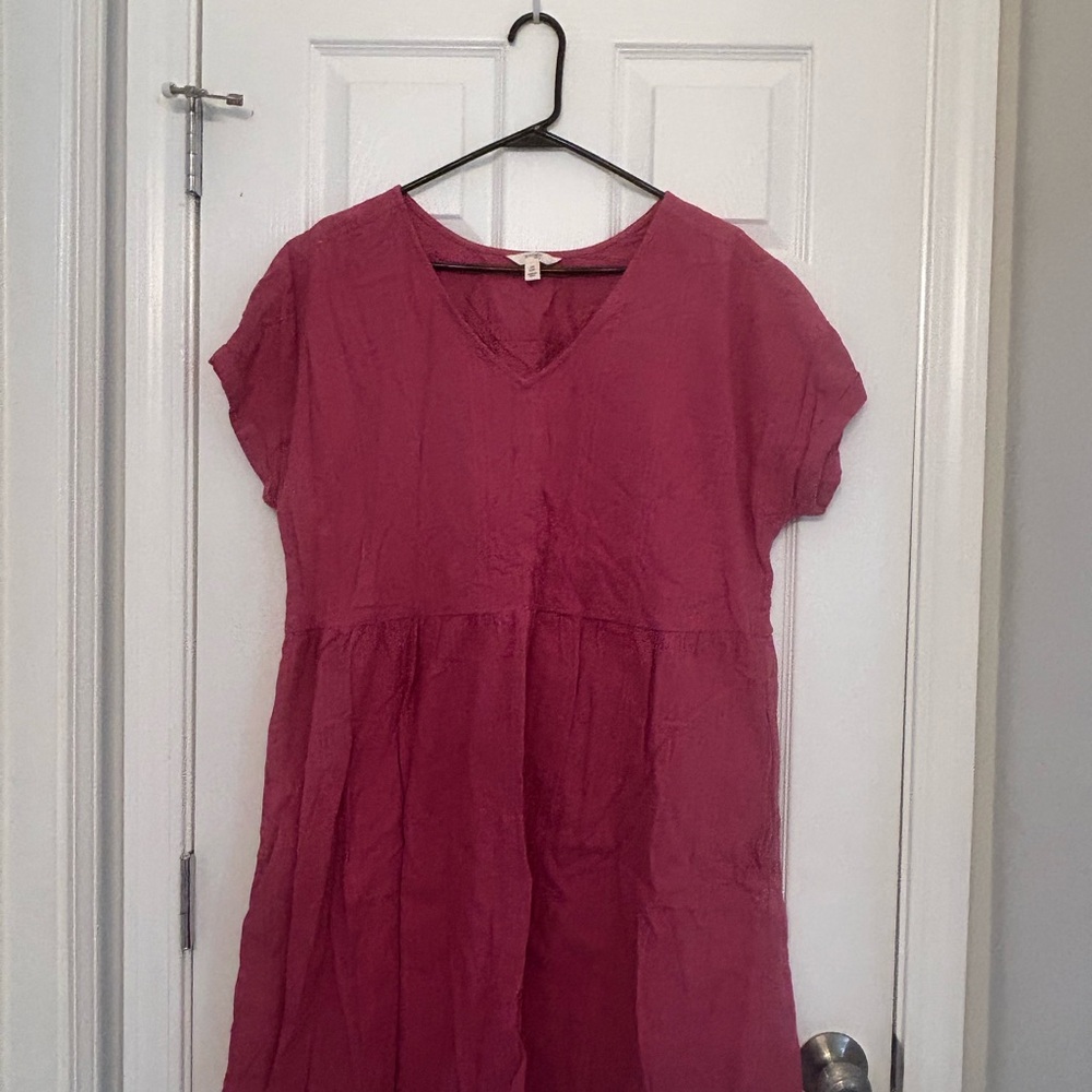 Terra & Sky Midi Dress in Rich Pink